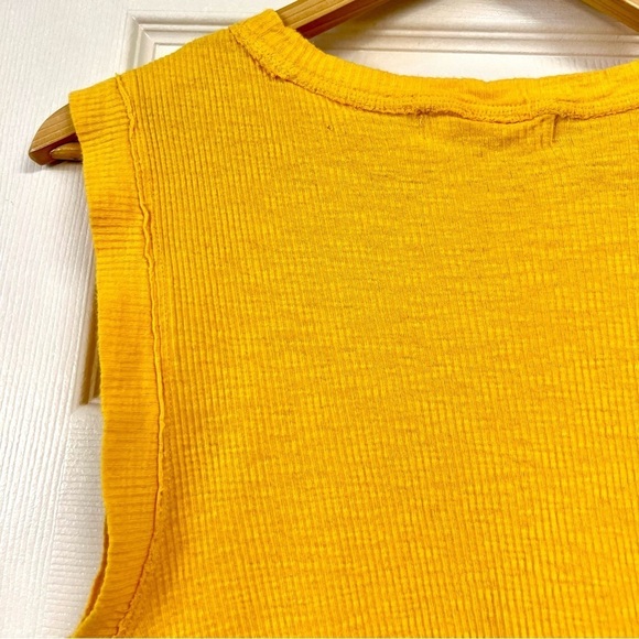 FREE PEOPLE WE THE FREE Georgie Muscle Tee in Gold women’s size XS - Picture 8 of 9